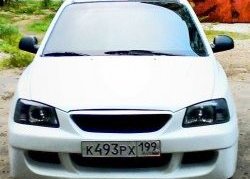 4 699 р. Передний бампер ATH-classic Hyundai Accent 2 LC седан дорестайлинг (ТагАЗ) (1999-2012) (Неокрашенный)  с доставкой в г. Пермь. Увеличить фотографию 5