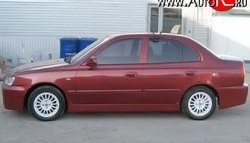 2 549 р. Пороги накладки ATH-classic Hyundai Accent 2 LC седан дорестайлинг (ТагАЗ) (1999-2012) (Неокрашенные)  с доставкой в г. Пермь. Увеличить фотографию 4