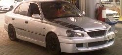 2 549 р. Пороги накладки ATH-classic Hyundai Accent 2 LC седан дорестайлинг (ТагАЗ) (1999-2012) (Неокрашенные)  с доставкой в г. Пермь. Увеличить фотографию 2