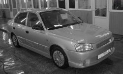 Передний бампер Classic Style Hyundai Accent  седан ТагАЗ (2001-2012)