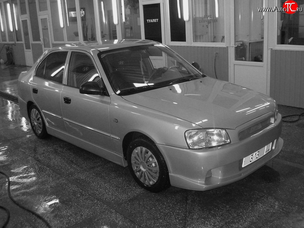 5 699 р. Передний бампер Classic Style  Hyundai Accent  2 LC (1999-2012) седан дорестайлинг (ТагАЗ) (Неокрашенный)  с доставкой в г. Пермь