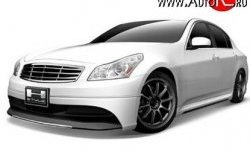 12 599 р. Пороги накладки H Style INFINITI GF35 (2002-2008) (Неокрашенные)  с доставкой в г. Пермь. Увеличить фотографию 2