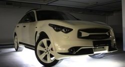 11 599 р. Пороги накладки Diablo INFINITI FX50 S51 рестайлинг (2012-2014) (Неокрашенные)  с доставкой в г. Пермь. Увеличить фотографию 3