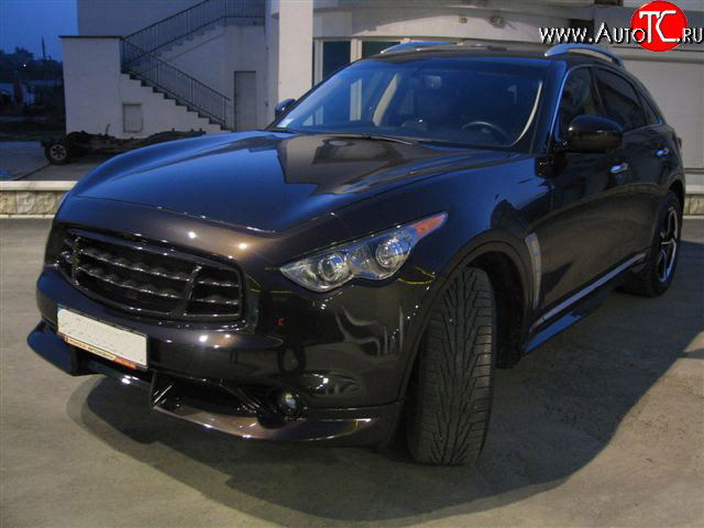 11 599 р. Пороги накладки Diablo INFINITI FX50 S51 рестайлинг (2012-2014) (Неокрашенные)  с доставкой в г. Пермь