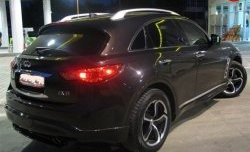 11 599 р. Пороги накладки Diablo INFINITI FX50 S51 рестайлинг (2012-2014) (Неокрашенные)  с доставкой в г. Пермь. Увеличить фотографию 5