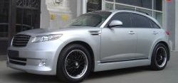 31 499 р. Передний бампер AERO INFINITI FX35 S50 рестайлинг (2006-2008) (Неокрашенный)  с доставкой в г. Пермь. Увеличить фотографию 2
