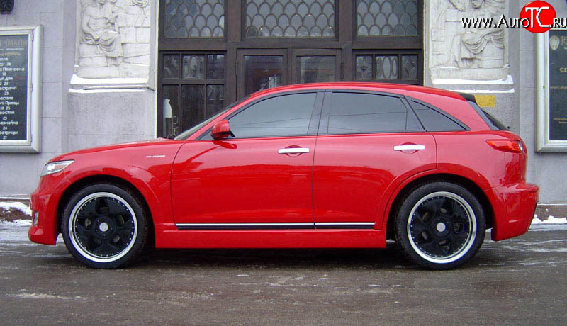 38 999 р. Пороги накладки AERO INFINITI FX35 S50 рестайлинг (2006-2008) (Неокрашенные)  с доставкой в г. Пермь