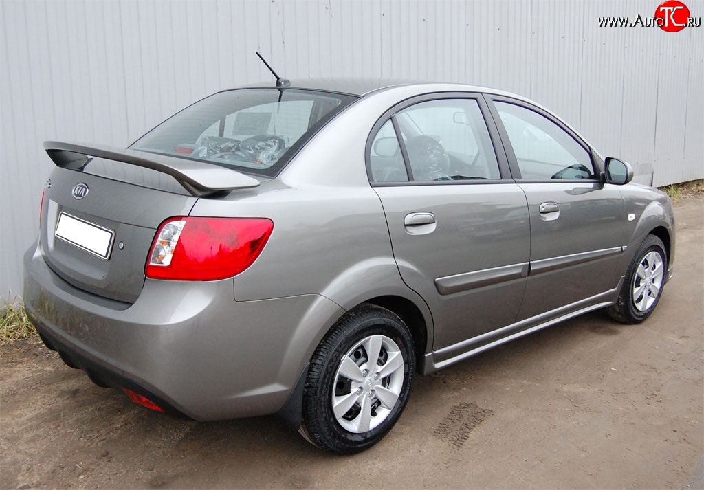 5 799 р. Спойлер GT Dynamics KIA Rio 2 JB дорестайлинг седан (2005-2009) (Неокрашенный)  с доставкой в г. Пермь