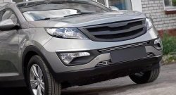 5 349 р. Решётка радиатора RA V2  KIA Sportage  3 SL (2010-2016) дорестайлинг, рестайлинг (С сеткой металлик, Неокрашенная)  с доставкой в г. Пермь. Увеличить фотографию 2