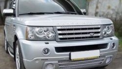14 949 р. Накладка переднего бампера ARDEN Land Rover Range Rover Sport 1 L320 дорестайлинг (2005-2009) (Накладка без решёток, Неокрашенная)  с доставкой в г. Пермь. Увеличить фотографию 2