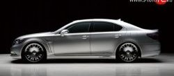 17 299 р. Пороги накладки Wald Lexus LS460 XF40 дорестайлинг (2006-2009) (Неокрашенные)  с доставкой в г. Пермь. Увеличить фотографию 2