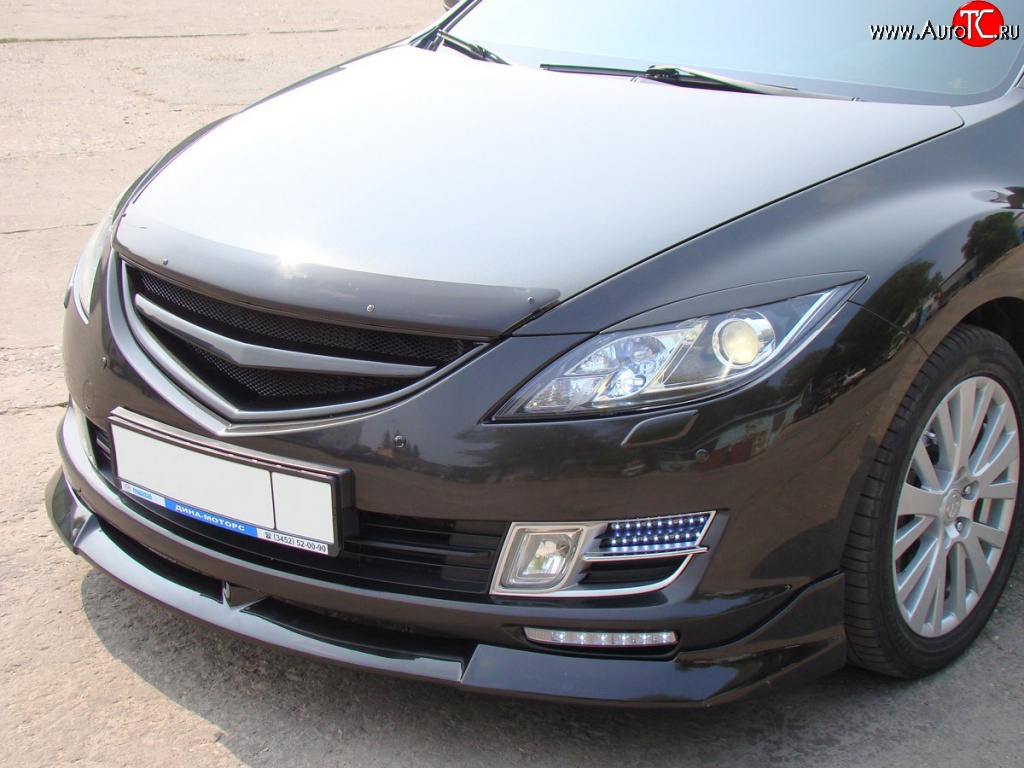 6 599 р. Накладка Sport на передний бампер в комплектации Turing Mazda 6 GH дорестайлинг лифтбэк (2007-2010) (Неокрашенная)  с доставкой в г. Пермь