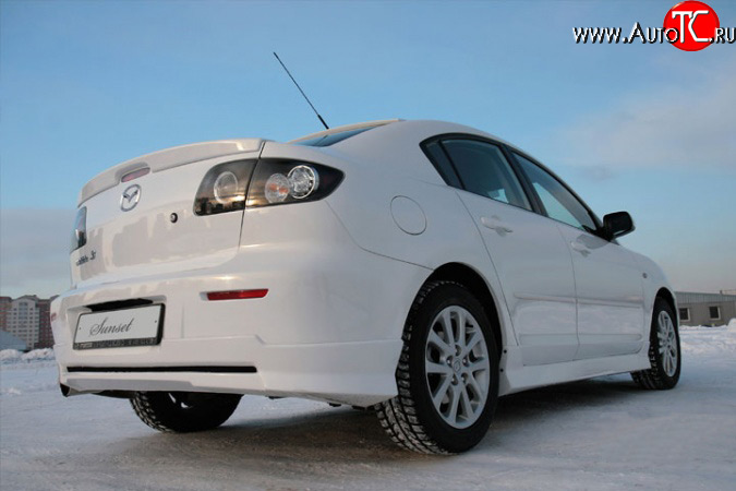 6 949 р. Пороги накладки Sunset Mazda 3/Axela BK дорестайлинг седан (2003-2006) (Неокрашенные)  с доставкой в г. Пермь