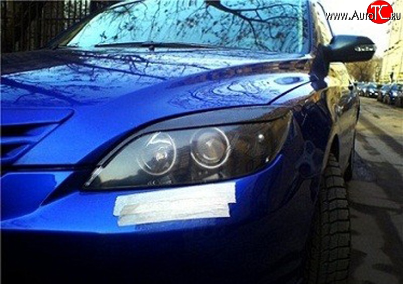 2 699 р. Реснички Sport V2  Mazda 3/Axela  BK (2006-2009) рестайлинг, хэтчбэк (Неокрашенные)  с доставкой в г. Пермь