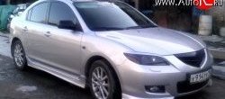 4 099 р. Пороги накладки Sport Mazda 3/Axela BK дорестайлинг, хэтчбэк (2003-2006) (Неокрашенные)  с доставкой в г. Пермь. Увеличить фотографию 5