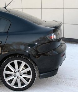 3 049 р. Комплект накладок на задний бампер Global-Tuning Mazda 3/Axela BK дорестайлинг седан (2003-2006) (Неокрашенная)  с доставкой в г. Пермь. Увеличить фотографию 2