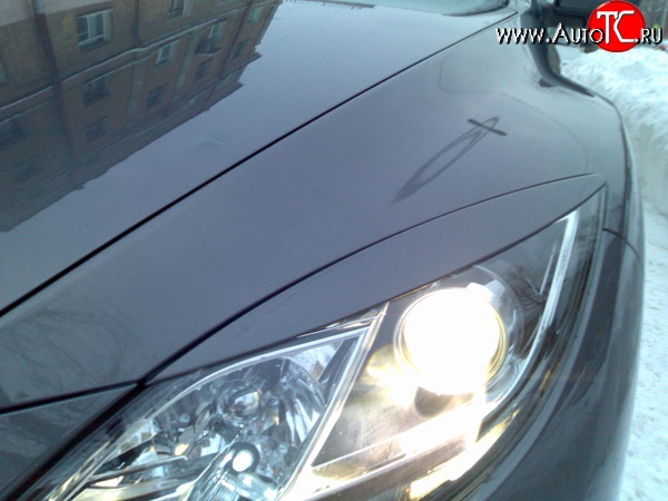 1 149 р. Реснички EX-Style Mazda 6 GH рестайлинг седан (2010-2012) (Неокрашенные)  с доставкой в г. Пермь