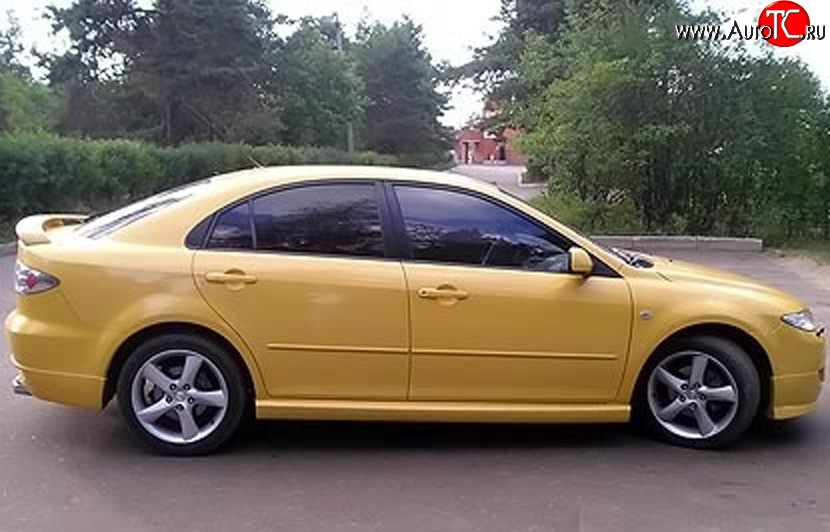 8 149 р. Пороги накладки AERO Mazda 6 GG лифтбэк дорестайлинг (2002-2005) (Неокрашенные)  с доставкой в г. Пермь