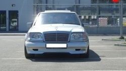 4 299 р. Накладка переднего бампера GT Dynamics Mercedes-Benz E-Class W124 седан дорестайлинг (1984-1993) (Неокрашенная)  с доставкой в г. Пермь. Увеличить фотографию 2