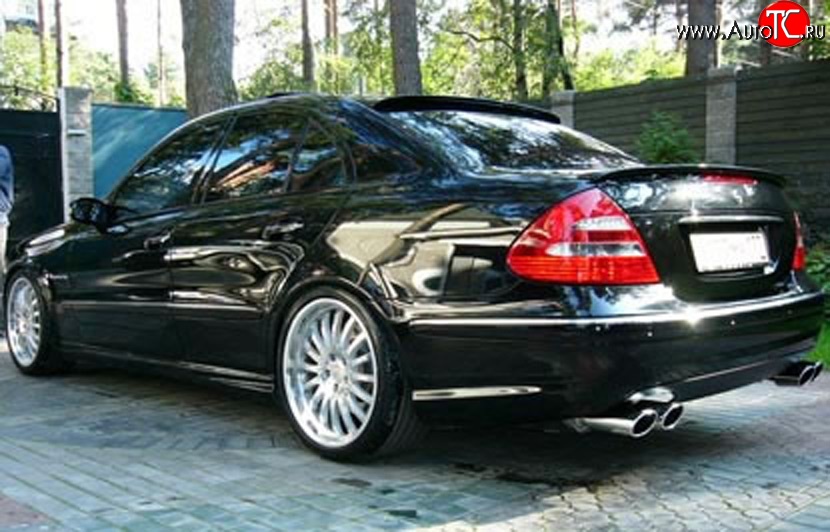 2 799 р. Козырёк AMG на заднее лобовое стекло автомобиля  Mercedes-Benz E-Class  W211 (2002-2009) дорестайлинг седан, рестайлинг седан (Неокрашенный)  с доставкой в г. Пермь