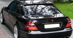 2 799 р. Козырёк AMG на заднее лобовое стекло автомобиля  Mercedes-Benz E-Class  W211 (2002-2009) дорестайлинг седан, рестайлинг седан (Неокрашенный)  с доставкой в г. Пермь. Увеличить фотографию 2