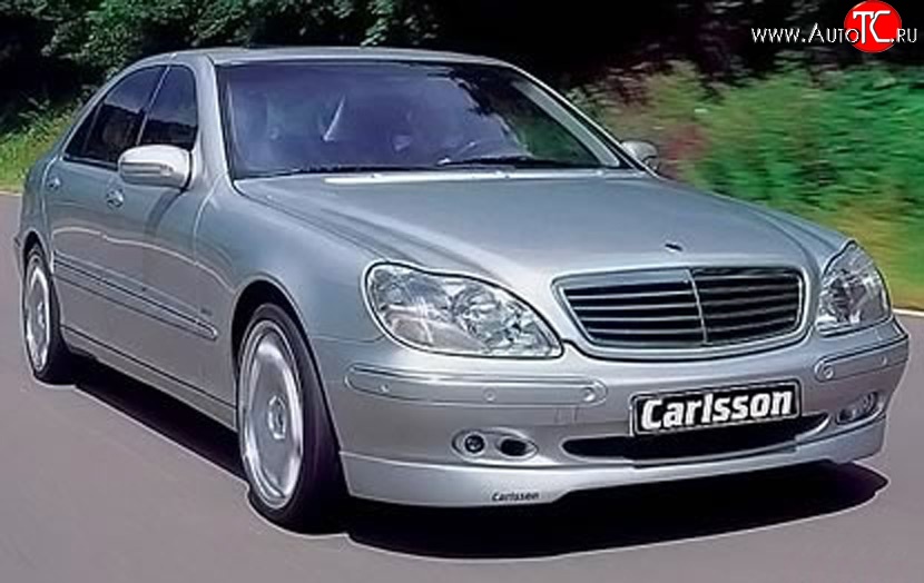 8 949 р. Накладка переднего бампера CARLSSON Mercedes-Benz S class W220 (1998-2005) (Неокрашенная)  с доставкой в г. Пермь