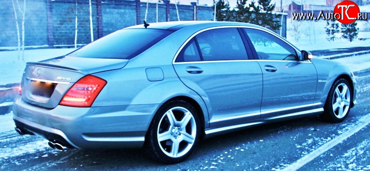 8 649 р. Задний бампер AMG Mercedes-Benz S class W221 (2006-2013) (Неокрашенный)  с доставкой в г. Пермь