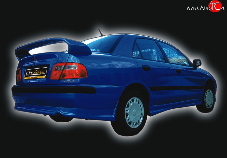 4 149 р. Накладка заднего бампера GT Dynamics (седан или хэтчбек) Mitsubishi Carisma (1996-1999) (Неокрашенная)  с доставкой в г. Пермь