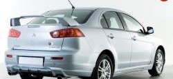 3 599 р. Накладка заднего бампера Elegance Mitsubishi Lancer 10 CY седан рестайлинг (2011-2017) (Неокрашенная)  с доставкой в г. Пермь. Увеличить фотографию 2