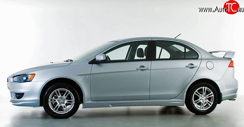 3 599 р. Пороги накладки Elegance Mitsubishi Lancer 10 CY седан дорестайлинг (2007-2010) (Неокрашенные)  с доставкой в г. Пермь