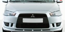 3 599 р. Накладка переднего бампера Elegance Mitsubishi Lancer 10 CY седан рестайлинг (2011-2017) (Неокрашенная)  с доставкой в г. Пермь. Увеличить фотографию 3
