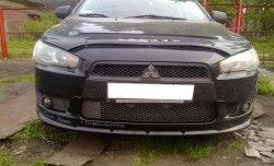 3 599 р. Накладка переднего бампера Elegance Mitsubishi Lancer 10 CY седан рестайлинг (2011-2017) (Неокрашенная)  с доставкой в г. Пермь. Увеличить фотографию 2