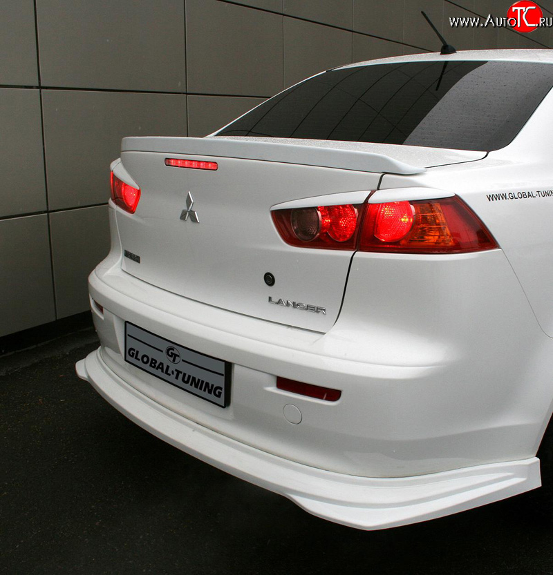 4 699 р. Лип спойлер Mitsubishi Global-Tuning Mitsubishi Lancer 10 CY седан рестайлинг (2011-2017) (Неокрашенный)  с доставкой в г. Пермь