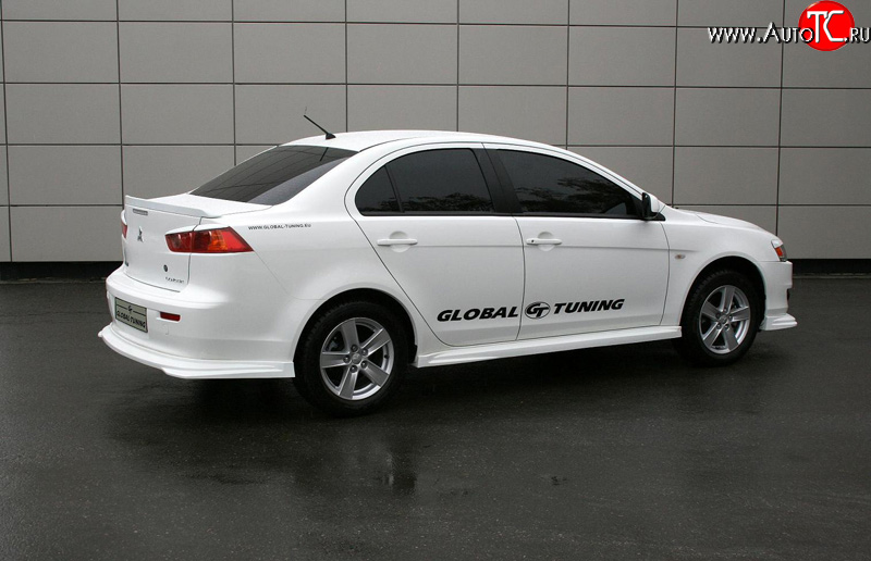 699 р. Комплект ресничек задних фонарей Mitsubishi Global-Tuning Mitsubishi Lancer 10 CY седан рестайлинг (2011-2017) (Неокрашенные)  с доставкой в г. Пермь