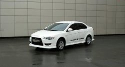 4 749 р. Пороги накладки Global-Tuning Mitsubishi Lancer 10 CY седан дорестайлинг (2007-2010) (Неокрашенные)  с доставкой в г. Пермь. Увеличить фотографию 2