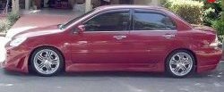 5 899 р. Пороги накладки Accolade на Mitsubishi Lancer 9 CS универсал 1-ый рестайлинг (2003-2005) (Неокрашенные)  с доставкой в г. Пермь. Увеличить фотографию 2