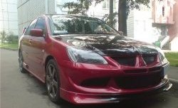 Накладка переднего бампера Evo Mitsubishi Lancer  9 CS (2003-2009) седан 1-ый рестайлинг, универсал 1-ый рестайлинг, седан 2-ой рестайлинг, универсал 2-ой рестайлинг