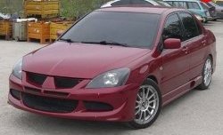 15 999 р. Передний бампер Evo  Mitsubishi Lancer  9 CS (2003-2009) седан 1-ый рестайлинг, универсал 1-ый рестайлинг, седан 2-ой рестайлинг, универсал 2-ой рестайлинг (Без сетки, Неокрашенный)  с доставкой в г. Пермь. Увеличить фотографию 2