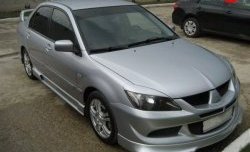919 р. Комплект узких ресничек Evo V1 Mitsubishi Lancer 9 CS седан 2-ой рестайлинг (2005-2009) (Неокрашенные)  с доставкой в г. Пермь. Увеличить фотографию 2