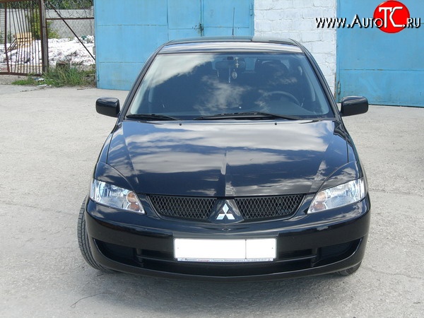 889 р. Комплект широких ресничек Evo V2  Mitsubishi Lancer  9 CS (2003-2009) седан 1-ый рестайлинг, универсал 1-ый рестайлинг, седан 2-ой рестайлинг, универсал 2-ой рестайлинг (Неокрашенные)  с доставкой в г. Пермь