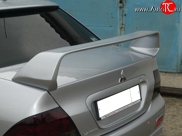 8 299 р. Спойлер в стиле Evo var №2 (средний) Mitsubishi Lancer 9 CS седан 1-ый рестайлинг (2003-2005) (Неокрашенный)  с доставкой в г. Пермь