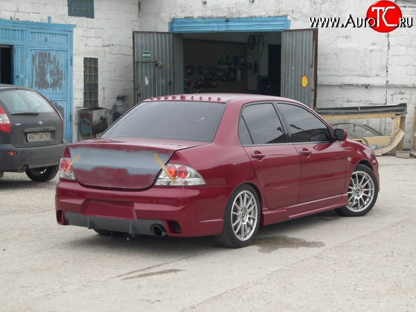 14 299 р. Задний бампер Evo  Mitsubishi Lancer  9 CS (2003-2009) седан 1-ый рестайлинг, седан 2-ой рестайлинг (Неокрашенный)  с доставкой в г. Пермь