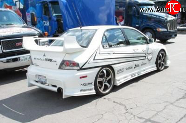 7 549 р. Задний бампер XS Mitsubishi Lancer Evolution 8 CT9A седан (2003-2005)  с доставкой в г. Пермь