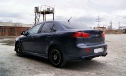 5 299 р. Накладка Zodiak под одинарный выхлоп на задний бампер Mitsubishi Lancer 10 CY седан рестайлинг (2011-2017) (Неокрашенная)  с доставкой в г. Пермь. Увеличить фотографию 4