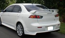 5 299 р. Накладка Zodiak под одинарный выхлоп на задний бампер Mitsubishi Lancer 10 CY седан рестайлинг (2011-2017) (Неокрашенная)  с доставкой в г. Пермь. Увеличить фотографию 6