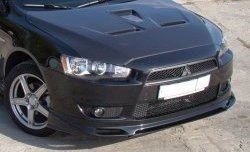 4 999 р. Накладка Zodiak на передний бампер Mitsubishi Lancer 10 CY седан дорестайлинг (2007-2010) (Неокрашенная)  с доставкой в г. Пермь. Увеличить фотографию 2