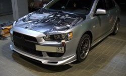 4 999 р. Накладка Zodiak на передний бампер Mitsubishi Lancer 10 CY седан дорестайлинг (2007-2010) (Неокрашенная)  с доставкой в г. Пермь. Увеличить фотографию 3