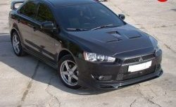 4 999 р. Накладка Zodiak на передний бампер Mitsubishi Lancer 10 CY седан дорестайлинг (2007-2010) (Неокрашенная)  с доставкой в г. Пермь. Увеличить фотографию 5