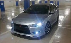 4 999 р. Накладка Zodiak на передний бампер Mitsubishi Lancer 10 CY седан дорестайлинг (2007-2010) (Неокрашенная)  с доставкой в г. Пермь. Увеличить фотографию 6