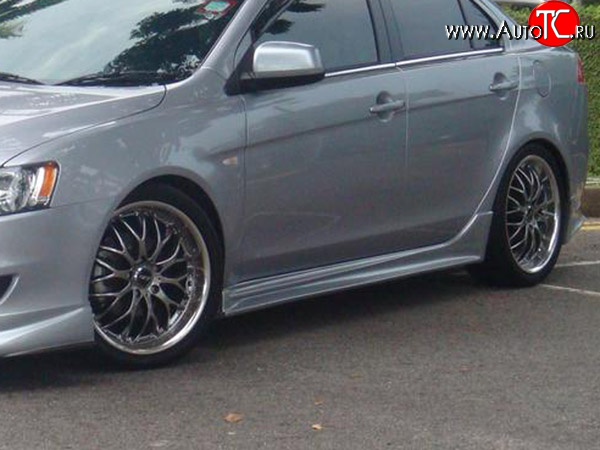 9 499 р. Пороги накладки Zodiak Mitsubishi Lancer 10 CY седан дорестайлинг (2007-2010) (Неокрашенные)  с доставкой в г. Пермь